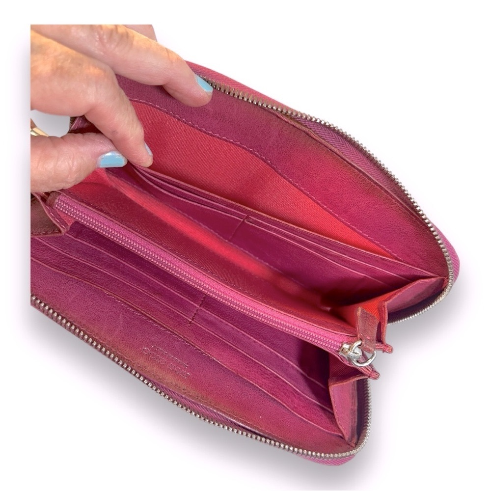 JIMMY CHOO red & Silver Tone Star Studded Wallet with Authentication Card ๐ - Picture 12 of 15